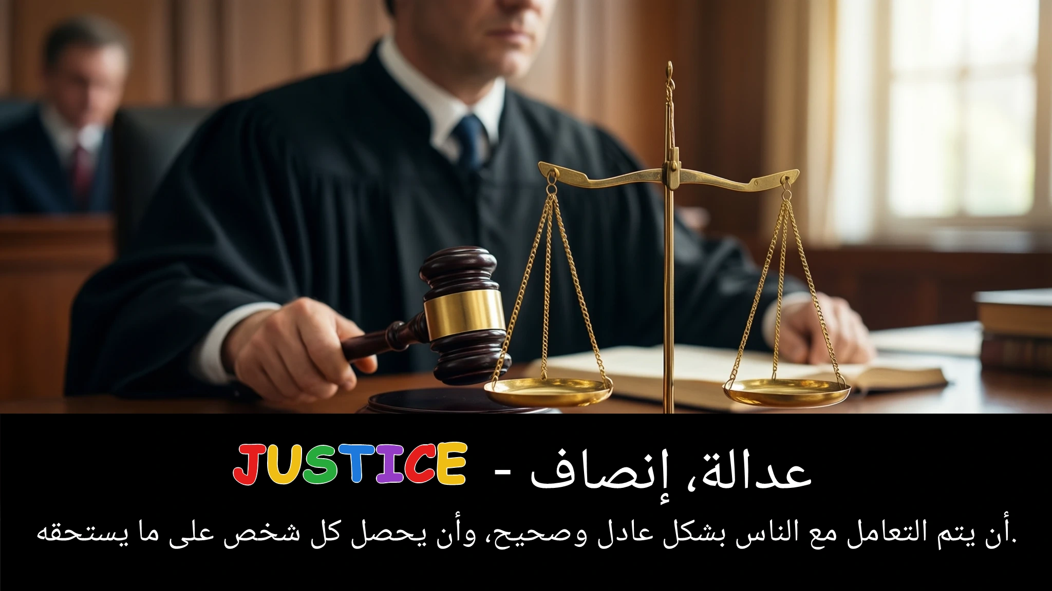 Arabic Illustration for justice